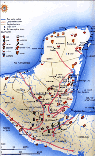 Mayan Trade Routes ... both overland and sea
